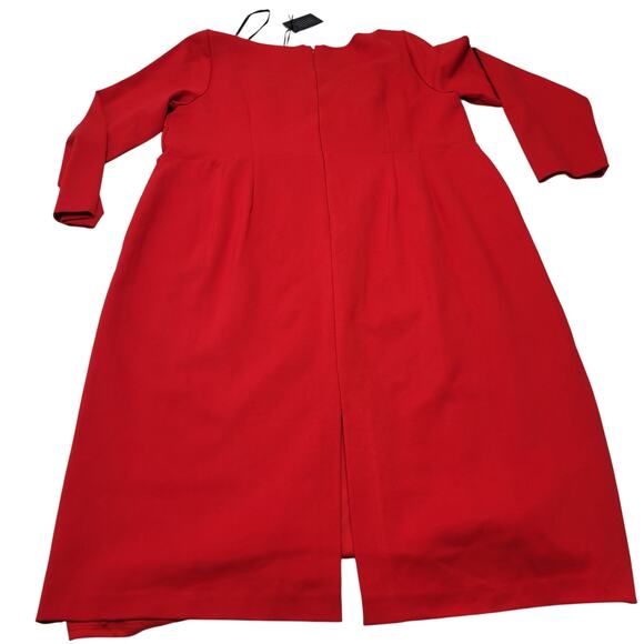 Jason Wu X Eloquii sweetheart fitted red midi dress formal - Picture 7 of 9